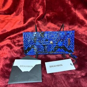 SOLD- Brahmin Credit Card Wallet NWT In Blue Viper Ombré Melbourne